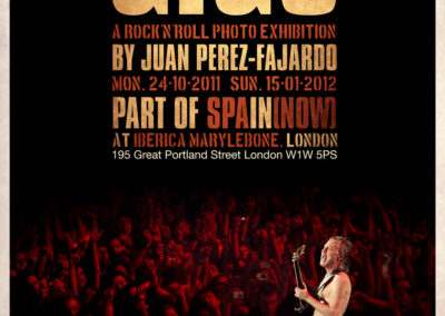 Expo individual Juan Pérez-Fajardo poster GIGS (A Rock'n'Roll Exhibition)